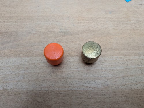 Brass and plastic faces for