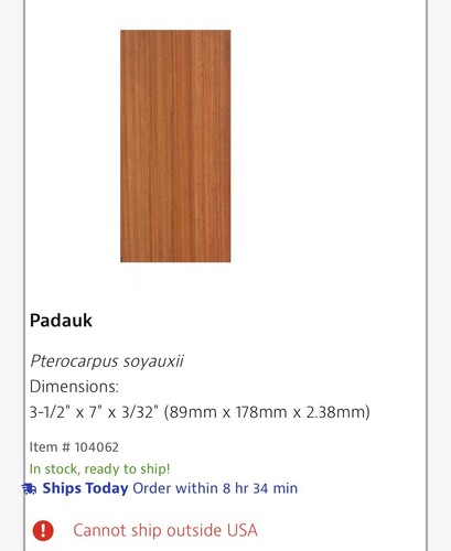 Stew mac padauk peghead - padauk,